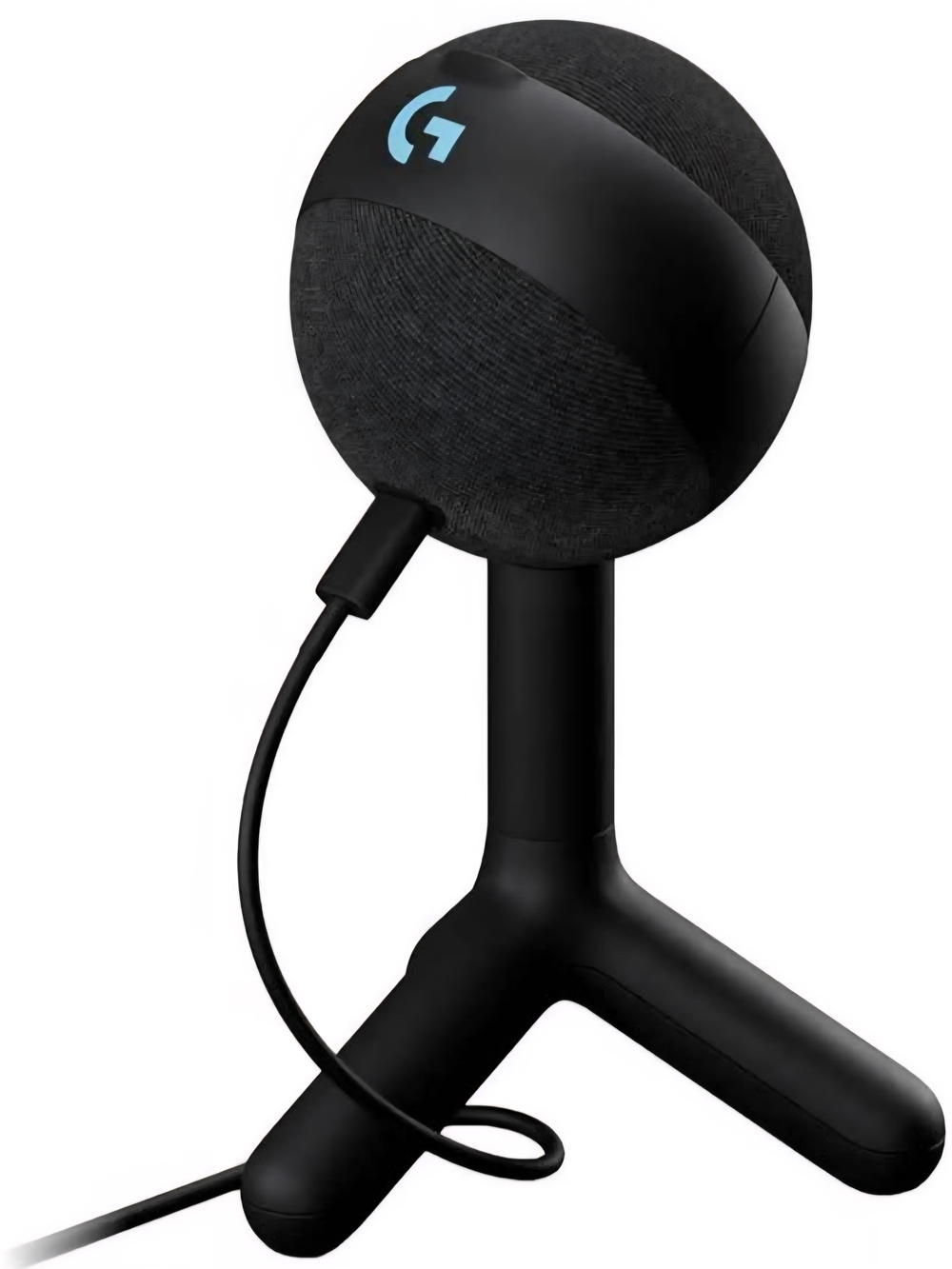 Logitech Black Microphone with Blue Logo USB Desktop Mic